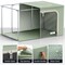 Sorbus 4 Pack Jumbo Storage Bins, Stackable & Foldable Clothes Organizer Bags with Metal Frame, Window, & Handles